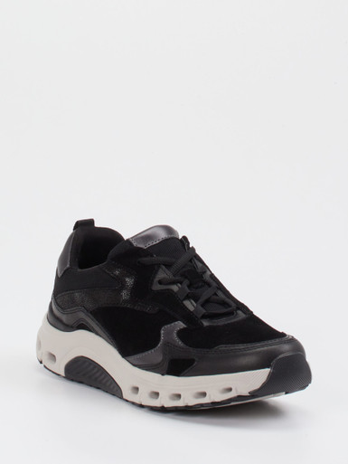 Gabor Comfort – Sneaker aus Veloursleder Schwarz