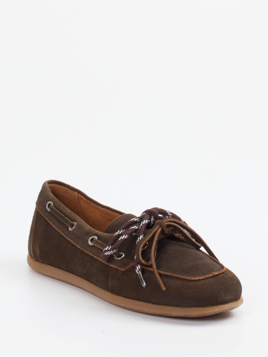 Andrea Puccini – Bootsschuh aus Veloursleder dunkelbraun