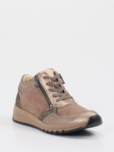 Waldläufer – Schnürschuhe aus Veloursleder beige