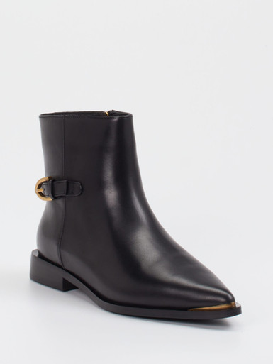 Andrea Puccini – Stiefelette aus Glattleder Schwarz