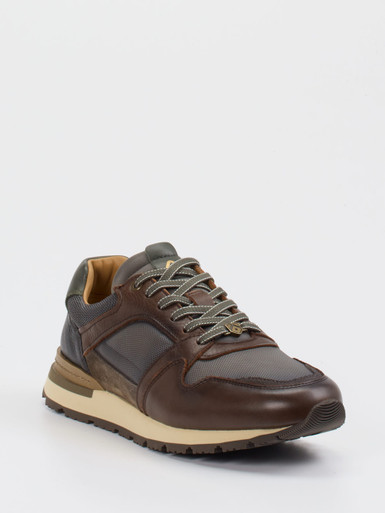 Ambitious – Retro-Sneaker aus Kalbleder und Mesh braun