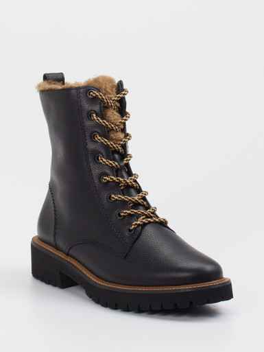 Paul Green – Schnürboots aus Kalbleder Schwarz