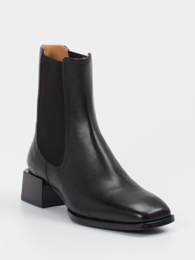 Andrea Puccini – Chelsea Boots aus Leder Schwarz