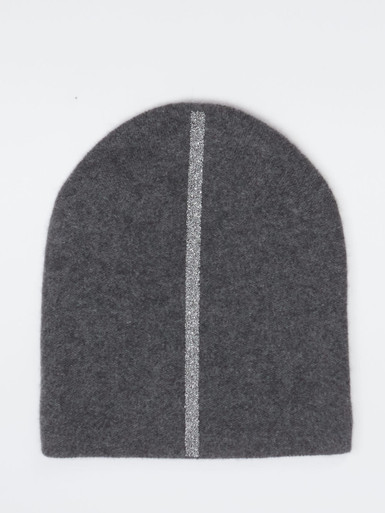 HURRAY – Beanie aus Kaschmir mit Glitzerstreifen