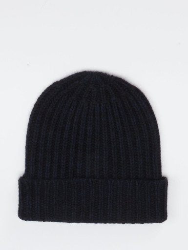 HURRAY – Strickmütze aus Kaschmir Dunkelblau