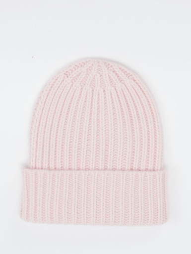 Hurray – Strickmütze aus Kaschmir in Hellrosa
