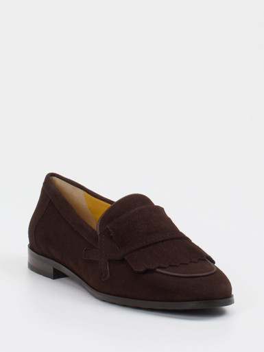 Truman's – Loafer aus Veloursleder Dunkelbraun