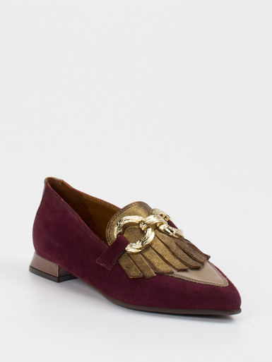 Konstantin Starke – Loafer aus Veloursleder Bordeaux