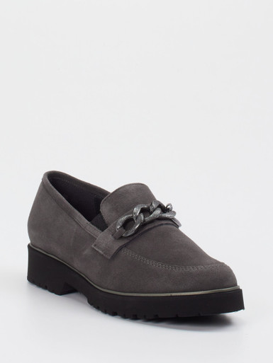 Semler – Loafer aus Veloursleder in Grau
