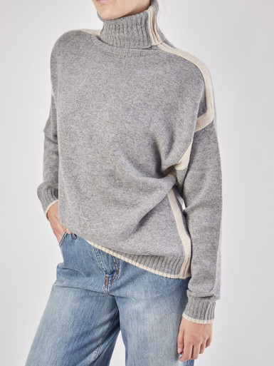 HURRAY – Rollkragenpullover aus Kaschmir Hellgrau