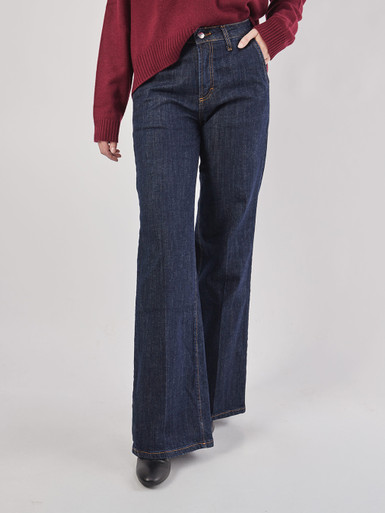 Blui – Damen-Jeans aus Denim Dunkelblau