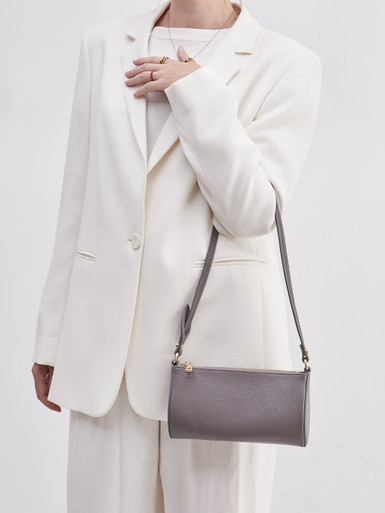 Marlon Firenze – Schultertasche aus Kalbleder Taupe