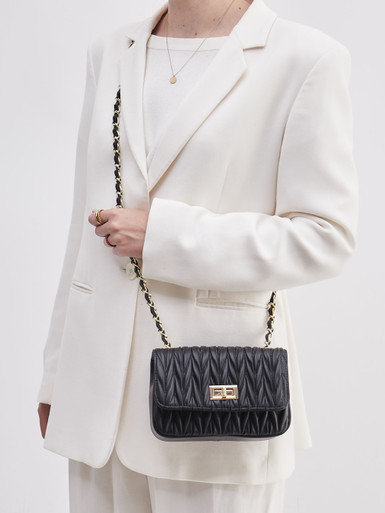 Marlon Firenze – Crossbody Bag aus Leder schwarz