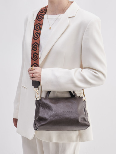 Marlon Firenze – Umhängetasche aus Kalbleder Dunkelbraun