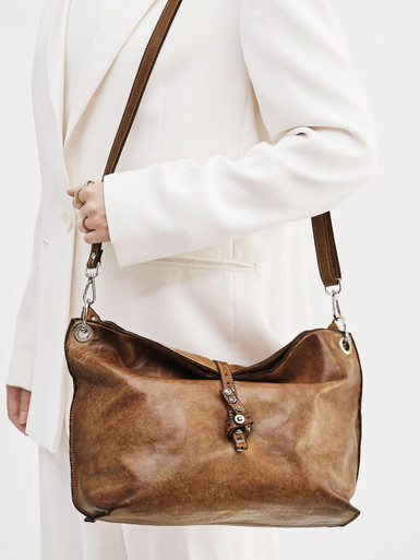 Alchimia – Schultertasche aus Kalbleder cognacbraun