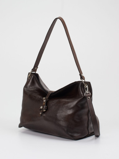 Alchimia – Schultertasche aus Kalbleder Dunkelbraun