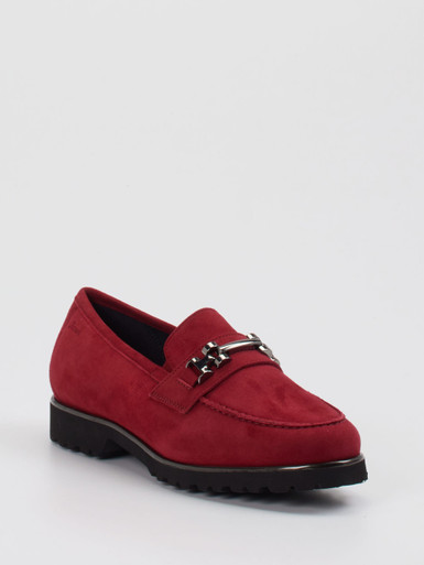 Sioux – Loafer aus Veloursleder Dunkelrot