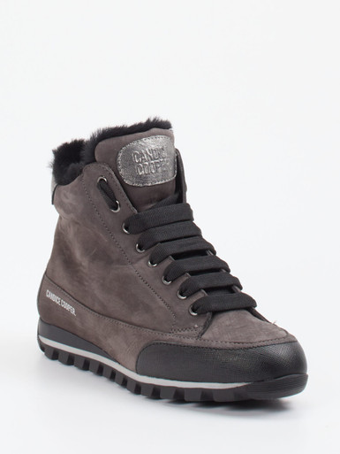 Candice Cooper – Schnürboots aus Veloursleder Anthrazit