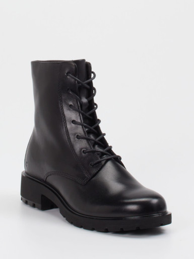 Ecco – Schnürboots aus Kalbleder Schwarz