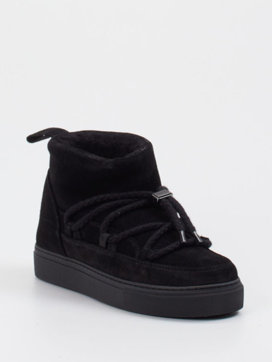 Inuikii – Stiefeletten aus Veloursleder Schwarz