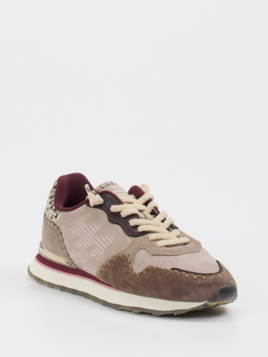 MRP – Retro-Sneaker aus Veloursleder Beigegrau