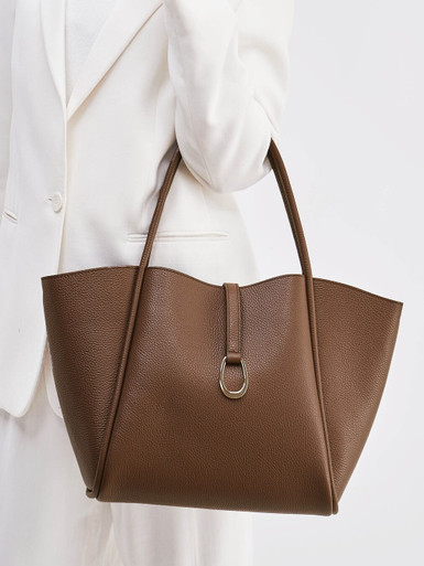 Konstantin Starke – Shopper aus Kalbleder in Braun