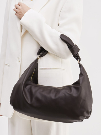 Konstantin Starke – Hobo Bag aus Lammleder Dunkelbraun