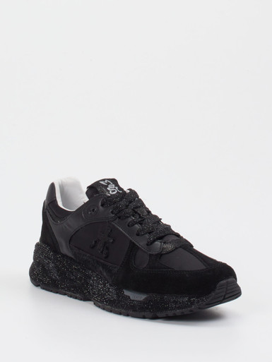 Premiata – Sneaker aus Veloursleder und Textil Schwarz