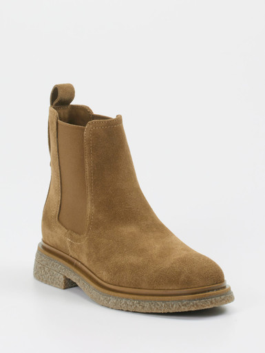 Marc O'Polo – Chelsea Boots aus Veloursleder Cognac