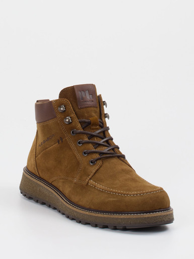 Pius Gabor – Schnürboots aus Veloursleder cognacbraun