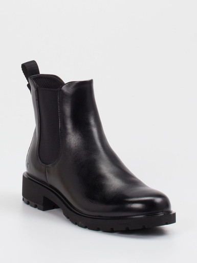 Ecco – Chelsea Boots aus Kalbleder schwarz