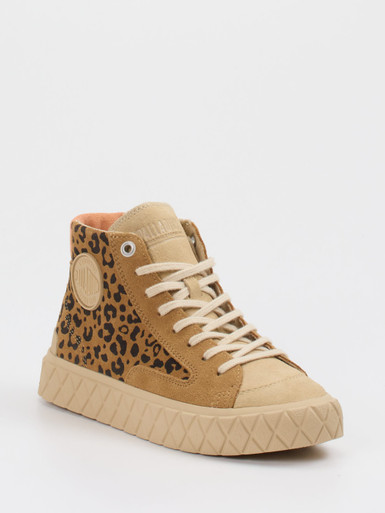 Palladium – High-Top Sneaker aus Wildledermix braun
