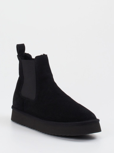 Copenhagen – Chelsea Boots aus Veloursleder Schwarz
