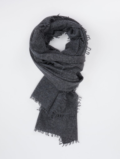 Konstantin Starke – Fransenschal aus Wollmischung anthrazit