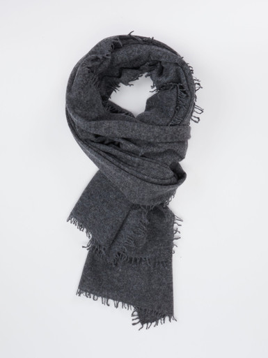 Konstantin Starke – Fransenschal aus Wollmischung anthrazit