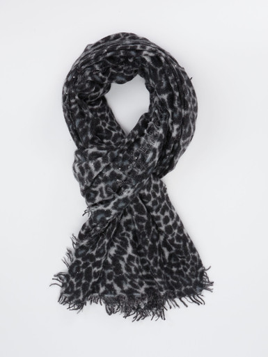 Konstantin Starke – Schal aus Kunstfaser mit Leoprint