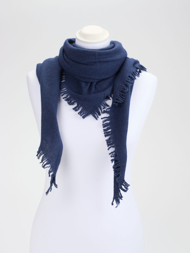 Blui – Dreieckstuch aus Textil in Marineblau