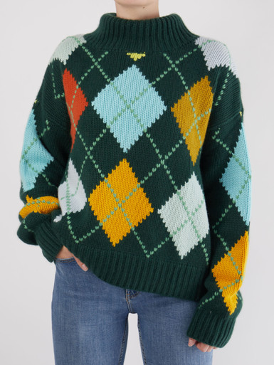 Simone Bruns – Strickpullover aus Kaschmir tannengrün