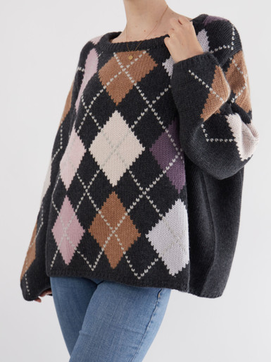 Simone Bruns – Strickpullover aus Kaschmir grau