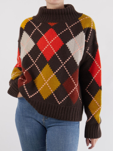 Simone Bruns – Strickpullover aus Kaschmir Dunkelbraun