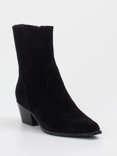 Vivian Ray – Western-Stiefelette aus Veloursleder schwarz
