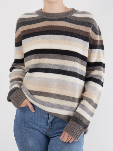 HURRAY – Strickpullover aus Wolle-Kaschmirmix Taupe