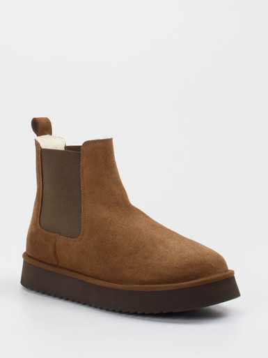 Copenhagen – Chelsea Boots aus Veloursleder braun
