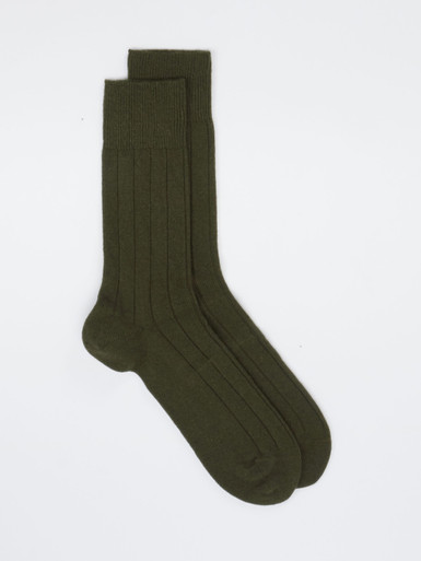 Falke – Feinstricksocken aus Textil in Olivgrün
