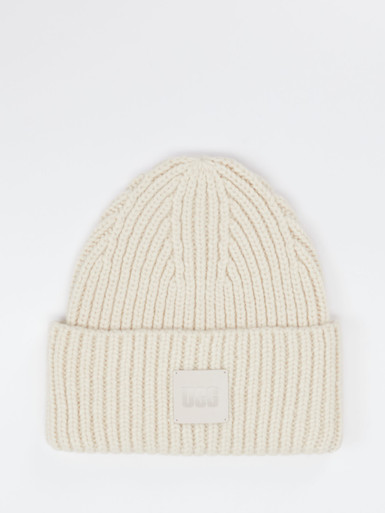 Damen Breit Gerippte Beanie