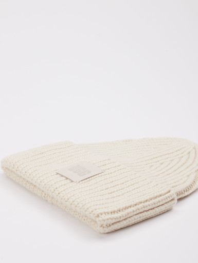 Damen Breit Gerippte Beanie