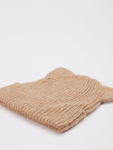 Kinder Gerippte Beanie In Katzenoptik