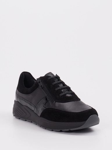 Solidus – Sneaker aus Velourleder und Glattleder Schwarz