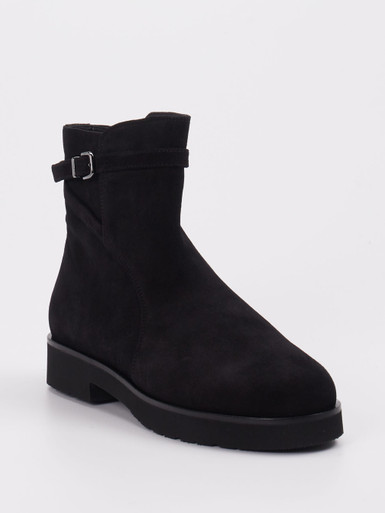 Hassia – Stiefelette aus Veloursleder schwarz