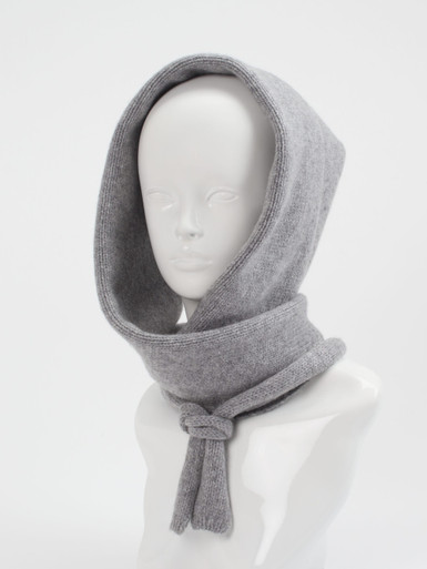 HURRAY – Kapuzenschal aus Kaschmir in Grau